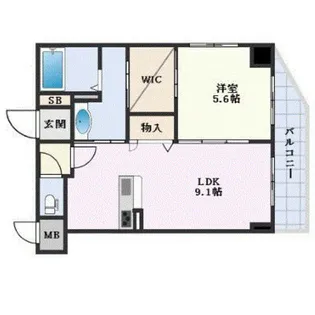 La montagne【8階】の間取り