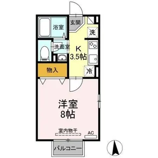 鹿児島県鹿児島市山田町【アパート】の間取り