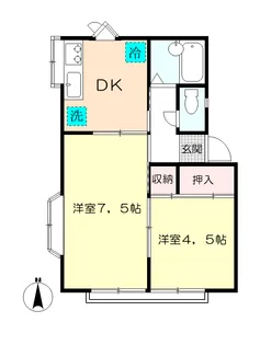 ザ・リトリート鎌倉【2階】の間取り