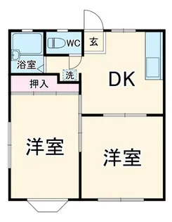 サンハイツ平牧【1階】の間取り