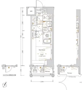 阪東橋KNOTS【8階】の間取り