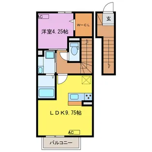 メゾン・ド・玲【2階】の間取り