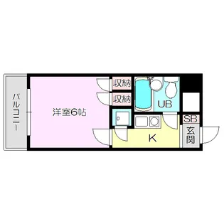1Kの間取り画像