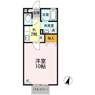 福島県郡山市安積町長久保2【アパート】の間取り