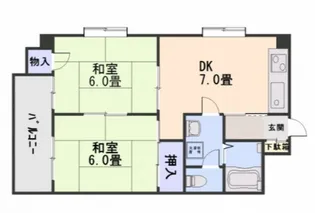 コーポサンシャイン【1階】の間取り