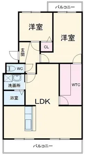 フローラ蜆塚III【3階】の間取り