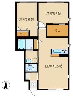 彩【1階】の間取り