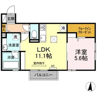 ベアーワン【1階】の間取り