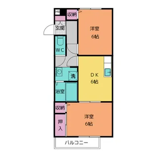 ビーライン英【1階】の間取り
