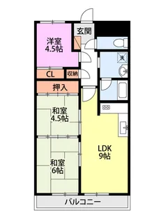 グリーンパレス(下門前)【7階】の間取り