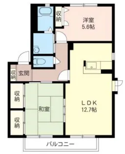 エクセルパレス佐貫A【2階】の間取り