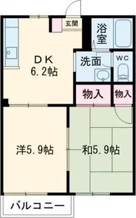 ラサンテ里中【1階】の間取り