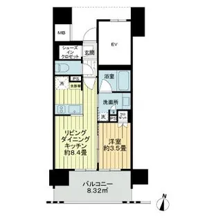 ネベル仙台CROIRE【6階】の間取り