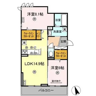 トリシア田中【2階】の間取り