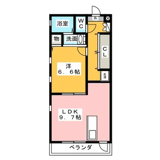 アドミール名西【4階】の間取り