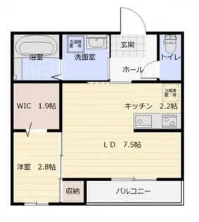 茨城県水戸市千波町【アパート】の間取り