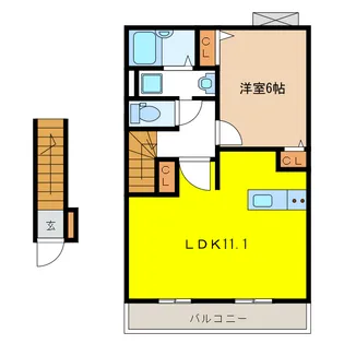 岐阜県岐阜市柳津町丸野5【アパート】の間取り