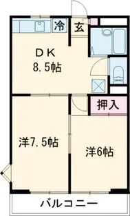 サンライズ百合ヶ丘【1階】の間取り