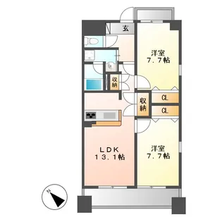 フォレスト白鳥【9階】の間取り