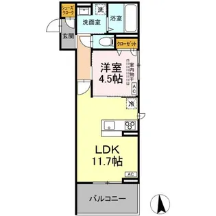 フィオレンテ長町南【2階】の間取り