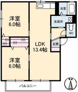 プランタン A棟【1階】の間取り