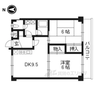 2LDKの間取り画像