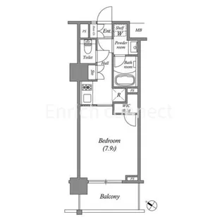 東京都港区赤坂9【マンション】の間取り