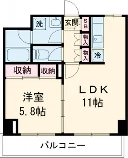 ベェルヴェル稲城【4階】の間取り