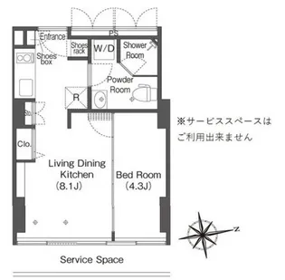 東京都港区港南4【マンション】の間取り