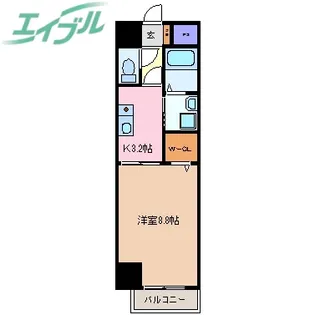 ヴィラナイン【9階】の間取り