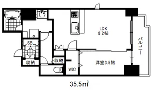 エステムコート神戸元町2ザ・サロン【13階】の間取り