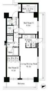 パークアクシス文京ステージ【1階】の間取り