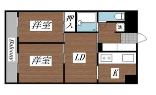 ビュークレスト戸塚【1階】の間取り