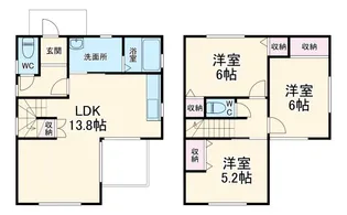 静岡県湖西市新所原3【一戸建】の間取り