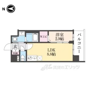 ソルテラス京都JUJO華【4階】の間取り