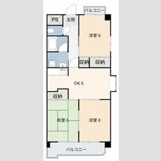 SOLE善明【3階】の間取り