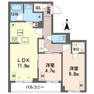 Bright Heart(ブライトハート)【1階】の間取り