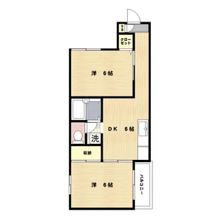 シェルム新町【2階】の間取り