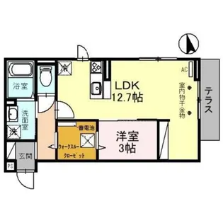 ルミナス奥井【1階】の間取り