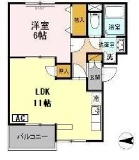 トリヴァンベール蓮根【3階】の間取り