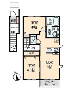 東京都三鷹市牟礼7【アパート】の間取り