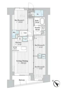 ザ・グランクラッセ日本橋イースト【2階】の間取り