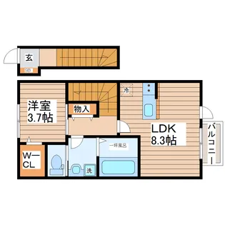 【新築】セフィラ上杉【2階】の間取り