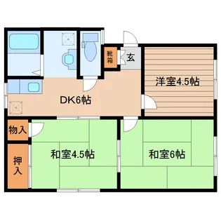 パナハイツ富士【1階】の間取り