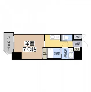 ワールドアイ天王寺ミラージュ【2階】の間取り