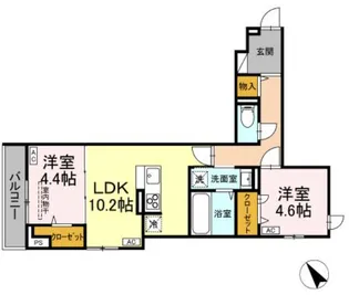 東京都八王子市松木【アパート】の間取り