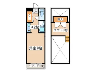 Tコーポ弐番館【1階】の間取り