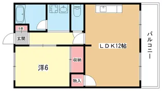 大阪府豊中市東寺内町【マンション】の間取り