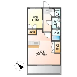チェリーハイム【1階】の間取り