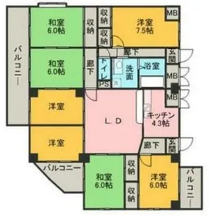 マノワールINO【4階】の間取り